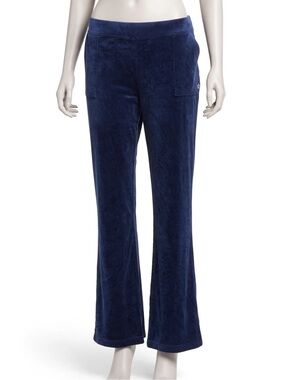 Juicy by Juicy Couture Royal Blue Velour Lounge Track Pants Size L